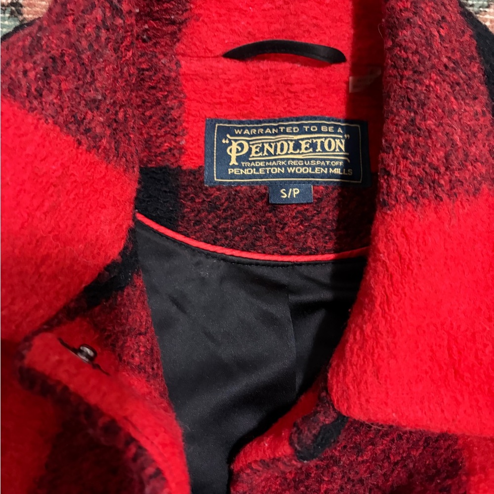 Pendleton Red and Black Wool Plaid Jacket - image 2